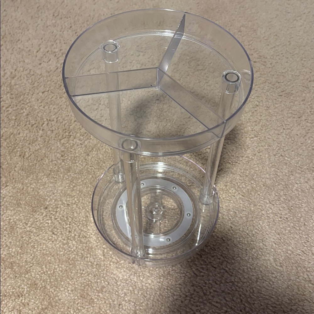 Clear Acrylic Rotating Organizer